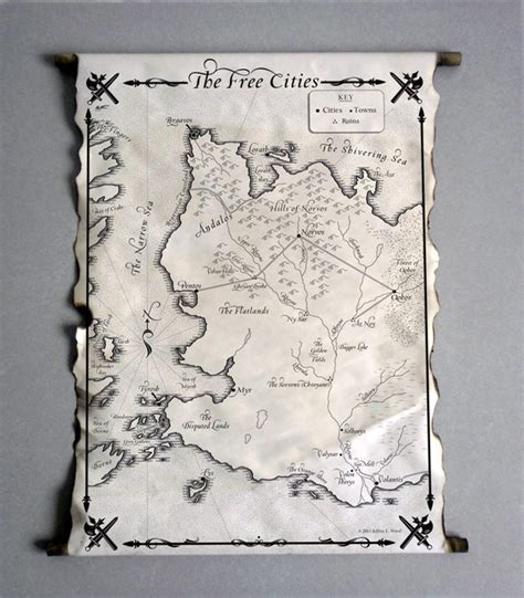 Free Cities Of Essos Map Map Of Free Cities Game Of Thrones Westeros