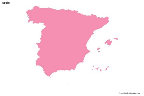 Sample Maps For Spain Pinkoutline Mapa De España Mapas España