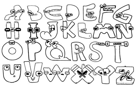 Alphabet Lore Coloring Pages Coloring Home