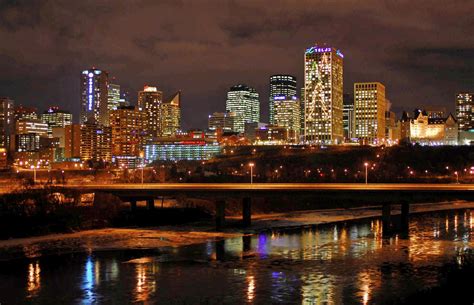 Edmonton Skyline At Night Picture This Framing And Gallery