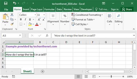 Ms Office Help Wrap Text In A Cell