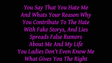 At poemsearcher.com find thousands of poems categorized into thousands of categories. Miss Lady Pinks 'Haters' w/lyrics - YouTube