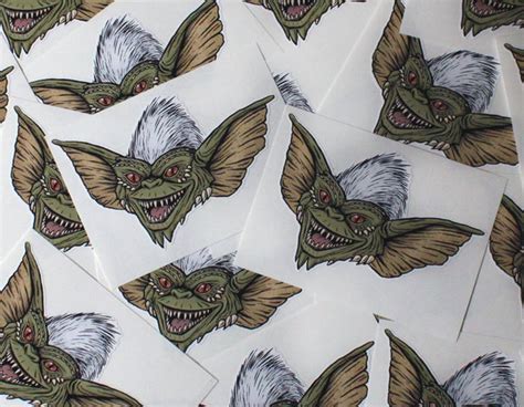 Gremlins Cut Out Sticker Gizmo And Stripe Etsy