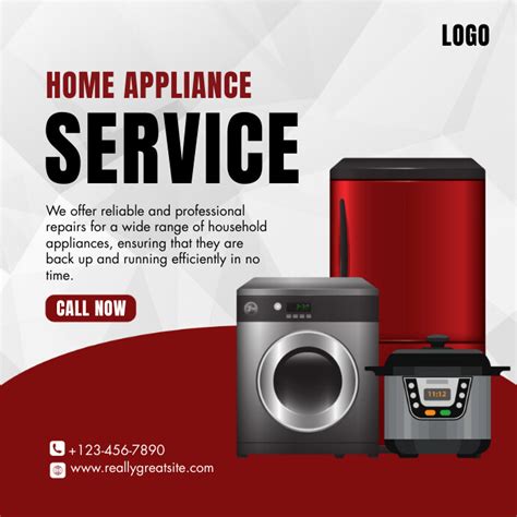 Home Appliances Repair Services Flyers Template Postermywall