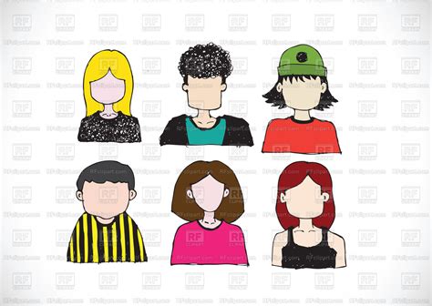 Cartoon People Without Faces Vector Image Of People © Tumdee 87140