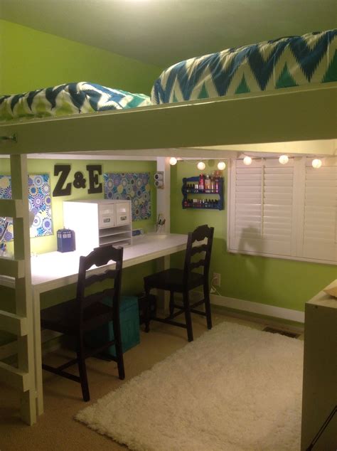 Double Bunk Bed With Desk Ideas On Foter