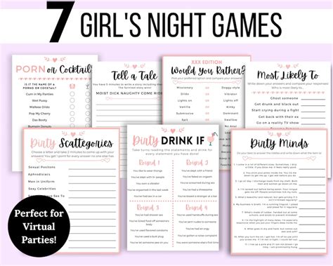 Girls Night Games Girls Night Game Bundle Ladies Night Etsy Australia