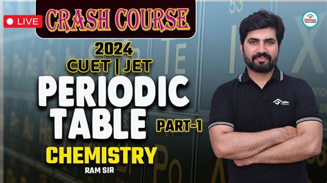 Crash Course Cuet Jet 2024 Periodic Table Chemistry P1 Dr Ram