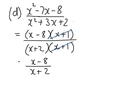 ShowMe - simplifying algebraic fractions
