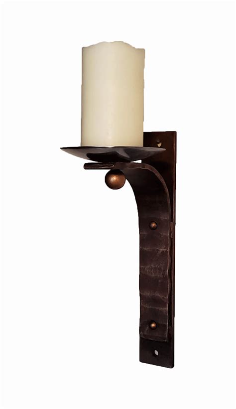 Stunning Wrought Iron Wall Candle Sconce Handcrafted Unique