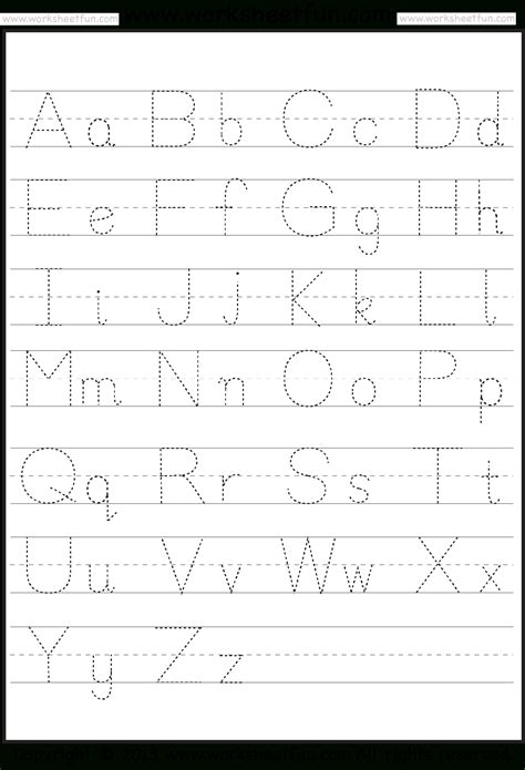 He couldn't write any of his letters coming from his his previous preschool. Free Printable Abc Tracing Letters ...