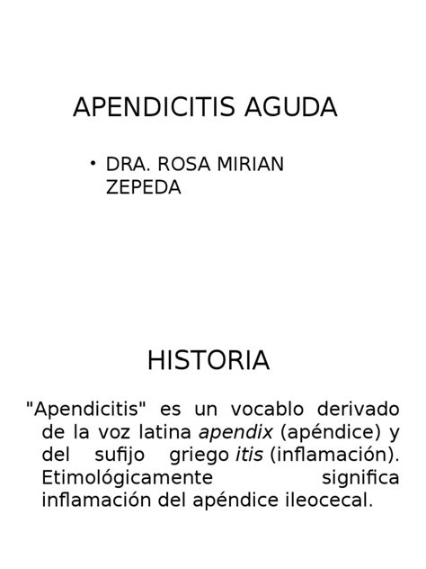 PDF Apendicitis Aguda Historia Anatomia DOKUMEN TIPS