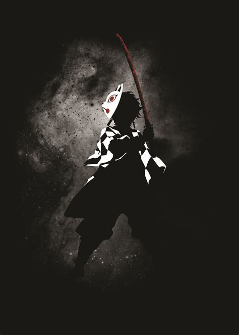 Tanjiro Kamado Poster By Sooru Displate Dark Anime Anime