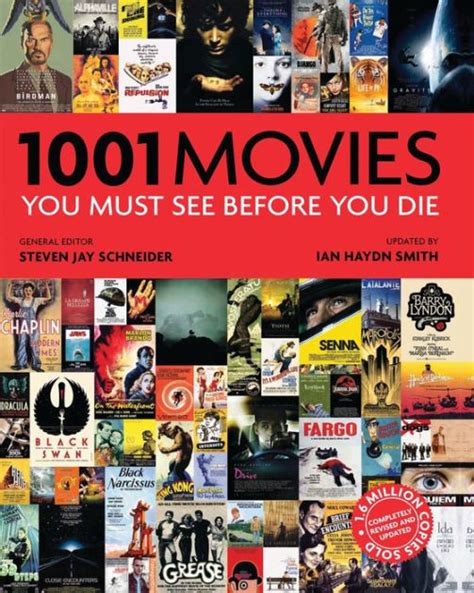 Well, here's some of what's on my list of extraordinary movies you should watch before you die! 1001 Movies You Must See Before You Die by Steven Jay ...