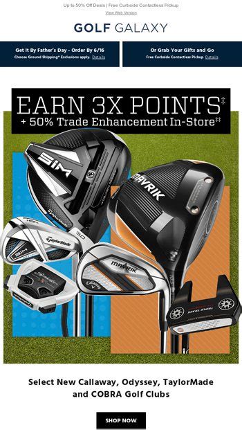 Earn 3x Points 50 Trade Enhancement On Select 2020 Equipment Golf