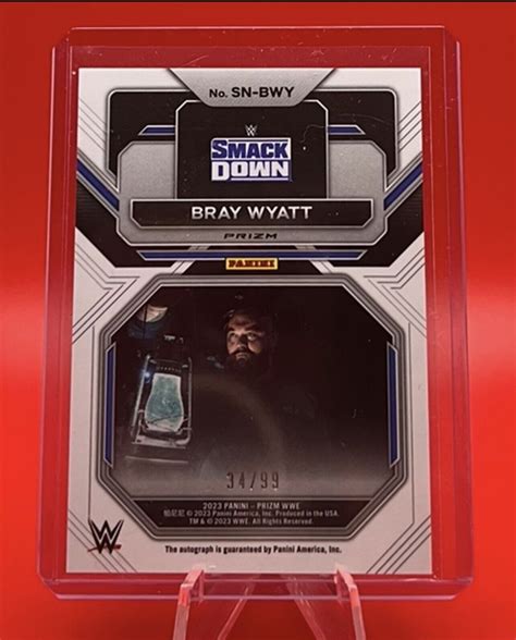 2023 Prizm WWE Bray Wyatt Red Sensational Signatures 99 EBay