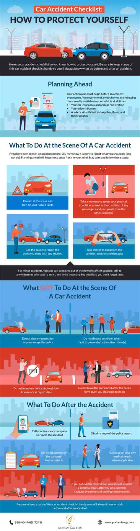 Car Accident Checklist How To Protect Yourself Infographic