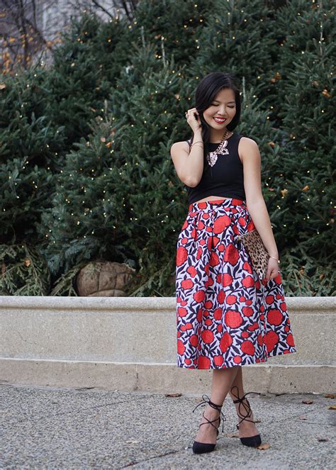 Rose Print Midi Skirt Skirt The Rules Nyc Style Blogger
