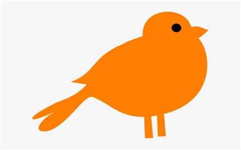 Little Orange Bird Clip Art Orange Bird Clipart Free Transparent