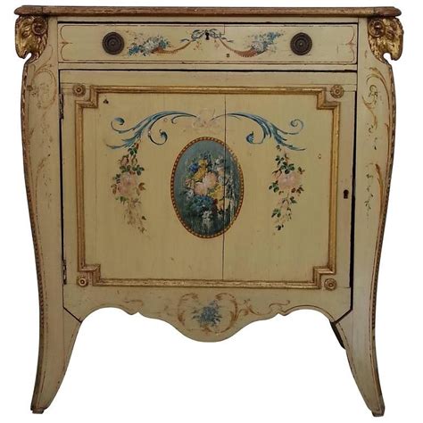 19th Century Neoclassical Italian Painted Commode In The English Adams