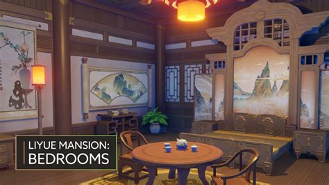 Liyue Mansion Bedrooms´ Designs Genshin Serenitea Teapot Design