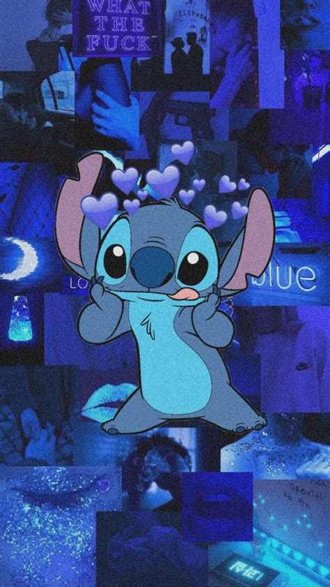 Wallpaper Aesthetic Stitch ♥︎ Lilo And Stitch Drawings Cartoon