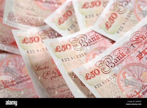 Fifty Pound Notes Uk 50 Gbp Stock Photo Alamy