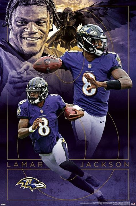 Baltimore Ravens Baltimore Ravens Poster Lamar Jackson 2020 22 X