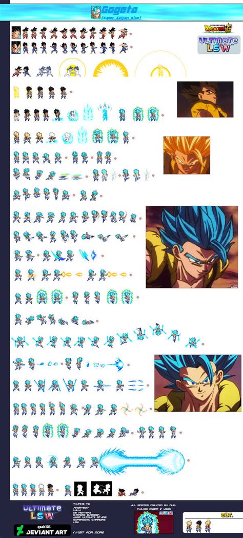Vegito Blue Heroes Ulsw Sprite Sheet By Lityangster5