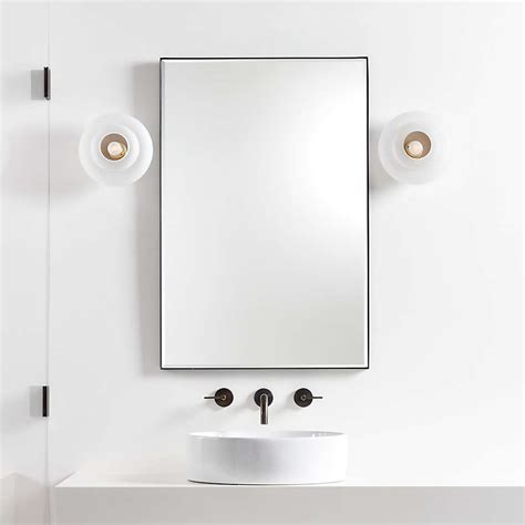 Edge Black Rectangle Mirror Reviews Crate And Barrel