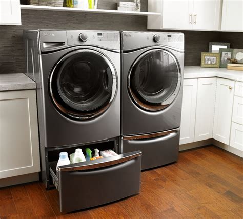 Maytag Washer Dryer Laundry Pedestal With Storage Drawer Metallic Slate