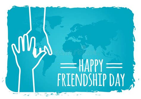Friendship Day Concept Hands Holding Each Other Stock Vector