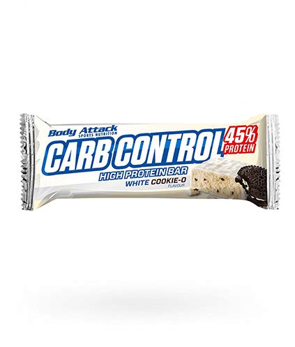 Body Attack Carb Control Protein Bar 100g, White Cookie-O - Fitness Factory
