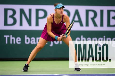 March 10 2023 Indian Wells United States Belinda Bencic Of Switzerland In Action During The