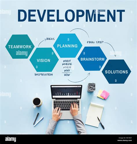 Business Plan Strategy Development Process Graphic Concept Stock Photo