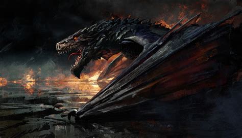 Fantasy Dragon Hd Wallpaper By Greg Rutkowski