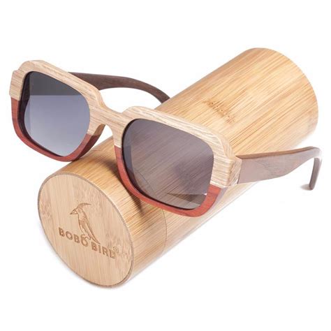 handmade polarized wood sunglasses in wood t box grey brown