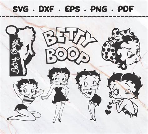 Betty Boop Svg Dxf Eps Png Pdf Clip Art For Cricut Cut Etsy Australia