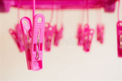 Pink Clothespins Stock Image Image Of Clothes Clothespin 31257603
