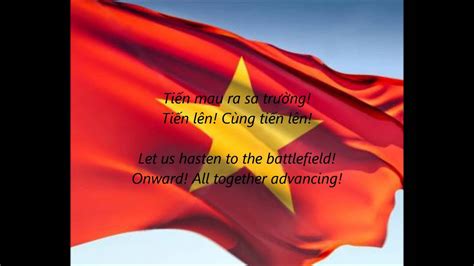 Vietnamese National Anthem Ti N Qu N Ca Vi En Youtube