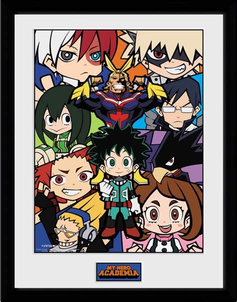 My Hero Academia Chibi Compilation 30 X 40cm Framed Collector Print