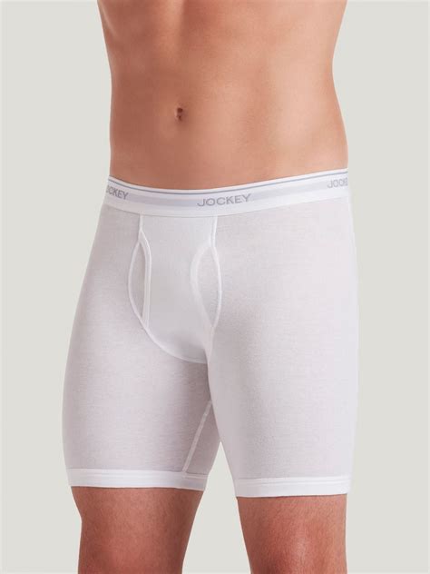 Jockey Men S Staycool Midway Boxer Brief Pack White Xlarge