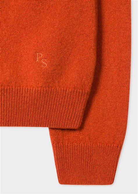 Lyst Paul Smith Mens Burnt Orange Merino Wool Raglan Sleeve Sweater