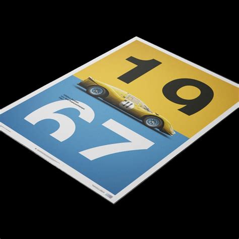 Winner of the 6 hours of spa fracorchamps poster. Poster Ferrari 412P Yellow Spa-Francorchamps 1967 Limited ...