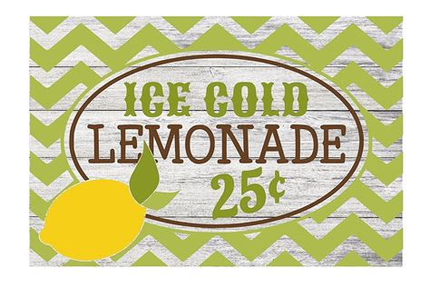 ice cold lemonade 25 cents rustic kitchen metal sign 12 x 8