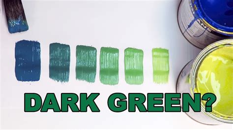 How To Make Dark Green With Paint With Primary Colours Easy Youtube