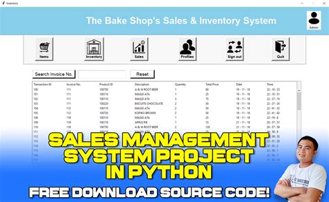 Sales Management System Project In Python With Source Code 2022