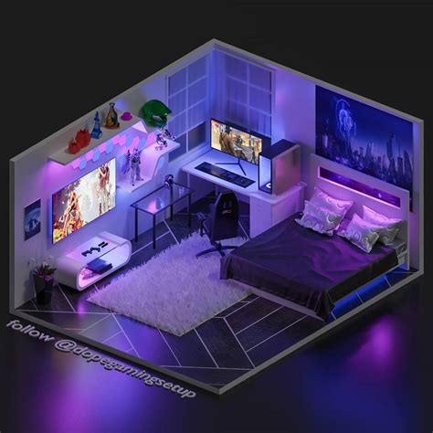 Modern Gamer Bedroom Minimalis