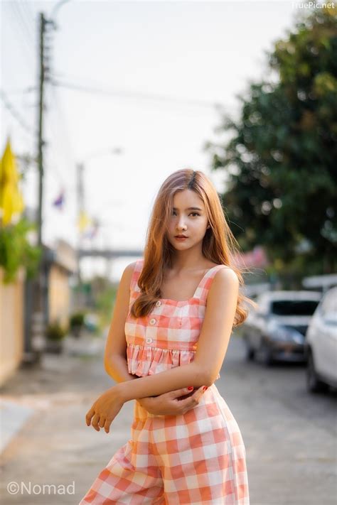 Thailand Cute Model Aintoaon Nantawong Pretty Little Brunette Girl Smiling