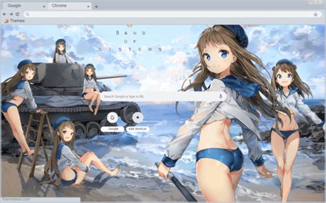 Anime Girls And Tank Chrome Theme Themebeta